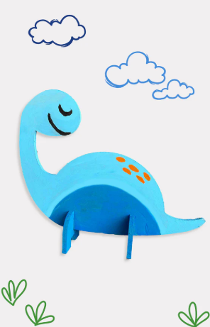 Long neck dino wooden craft